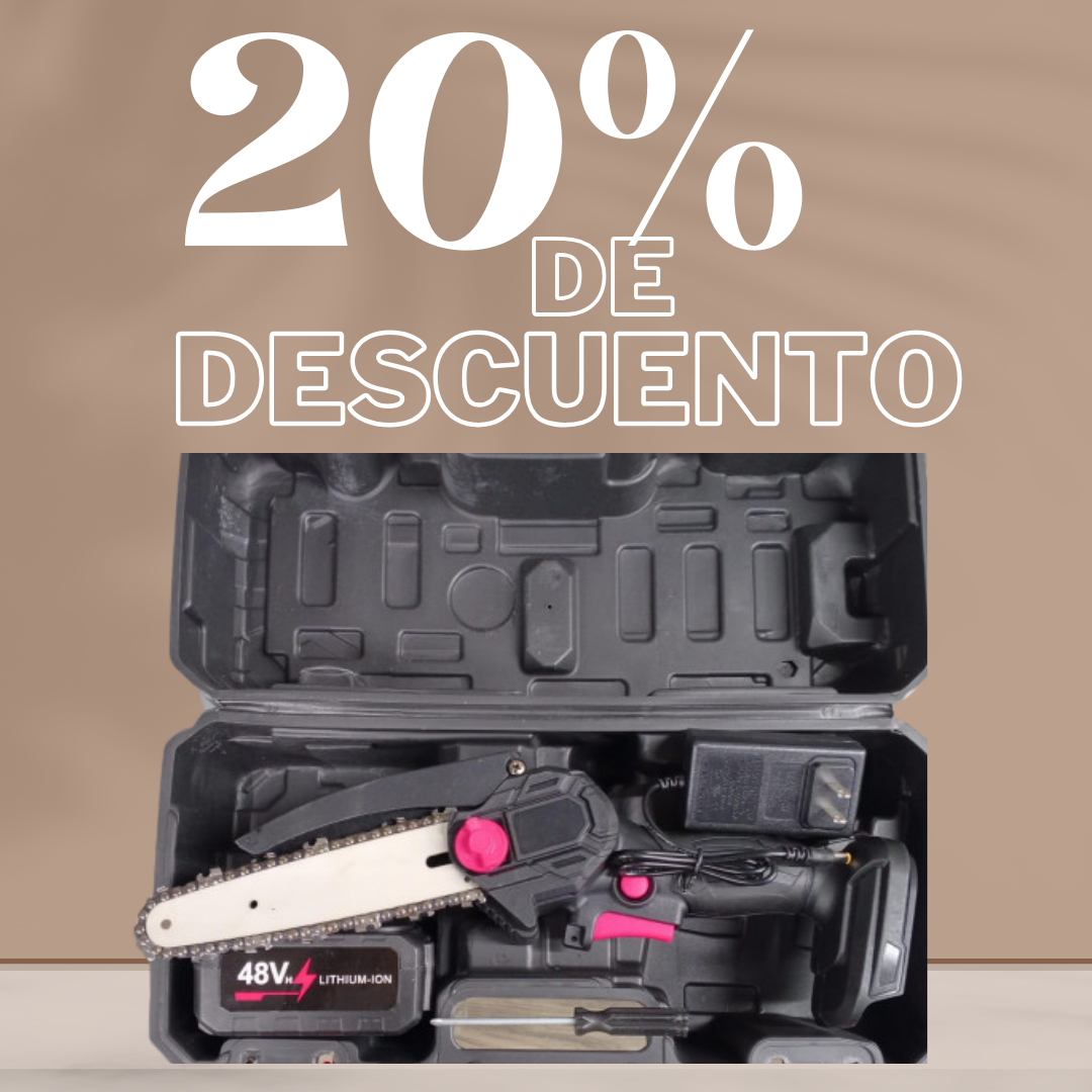 MINI MOTOSIERRA INALÁMBRICA 48V – PODA Y CORTA SIN ESFUERZO